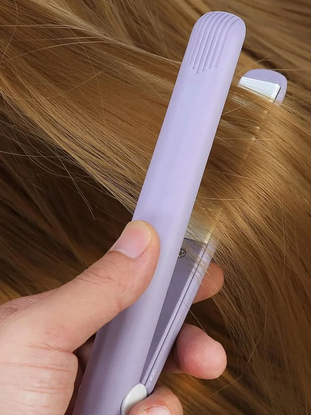 Mini Hair Straightener - Tourmaline Ceramic - Purple